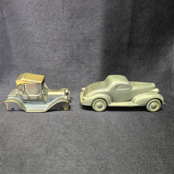 Vintage Diecast Brass Banthrico & Silver Tone La Salle Antique Car Coin Banks - Picture 5 of 11